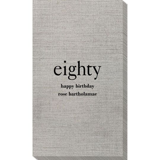 Big Number Eighty Bamboo Luxe Guest Towels